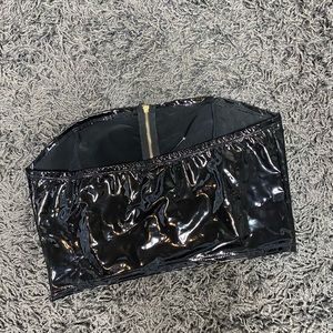 Leather crop top